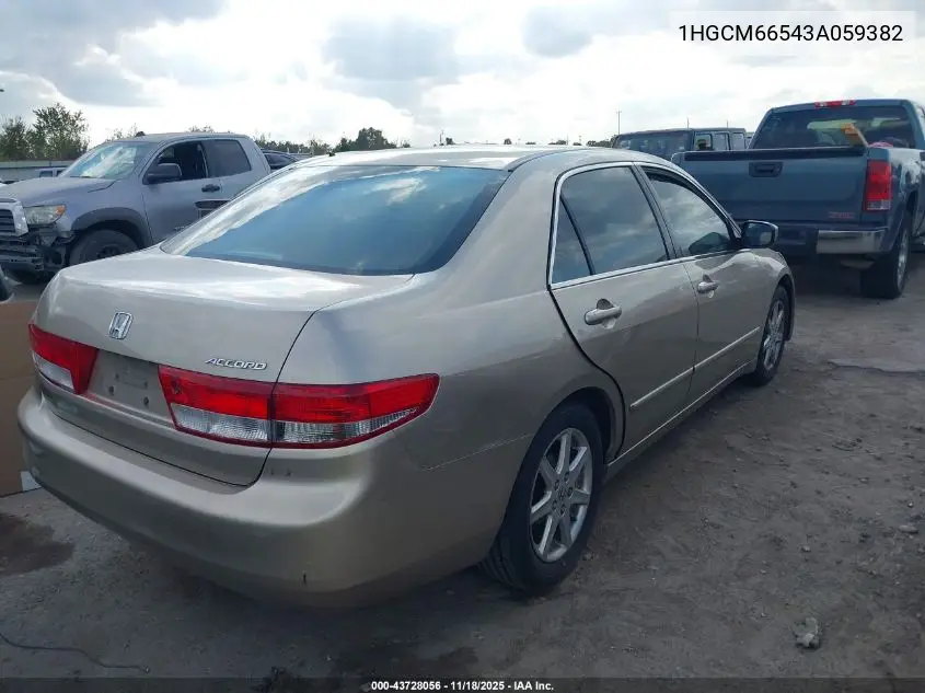 1HGCM66543A059382 2003 Honda Accord 3.0 Ex