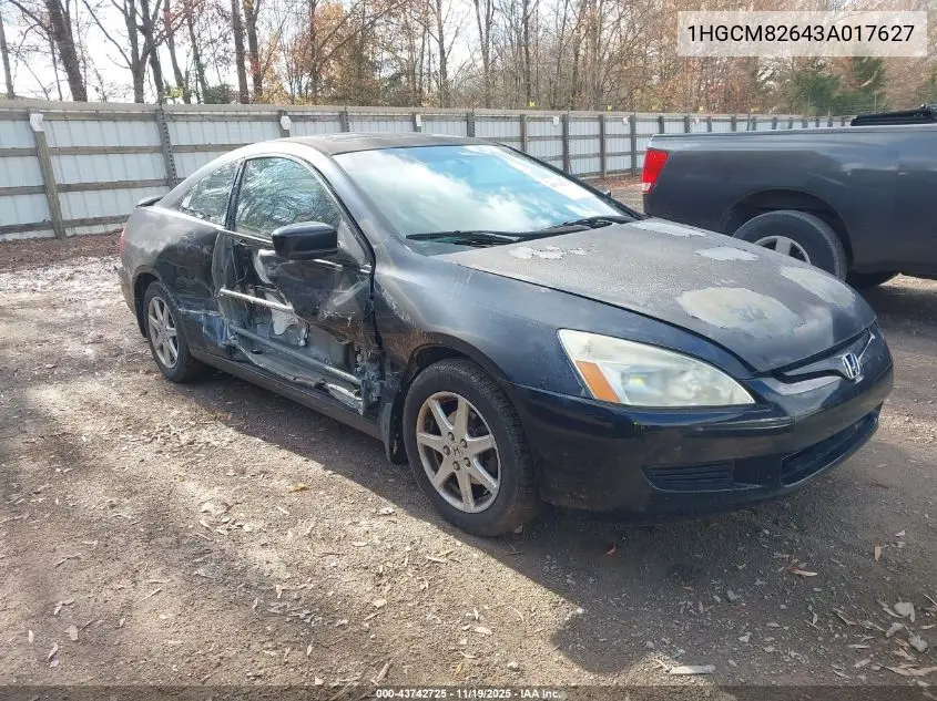 1HGCM82643A017627 2003 Honda Accord 3.0 Ex