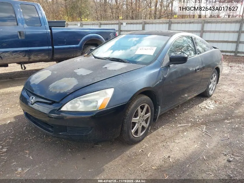 1HGCM82643A017627 2003 Honda Accord 3.0 Ex