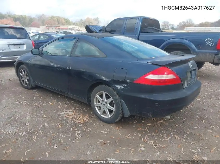 1HGCM82643A017627 2003 Honda Accord 3.0 Ex