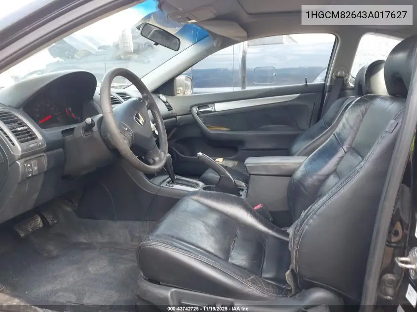 1HGCM82643A017627 2003 Honda Accord 3.0 Ex