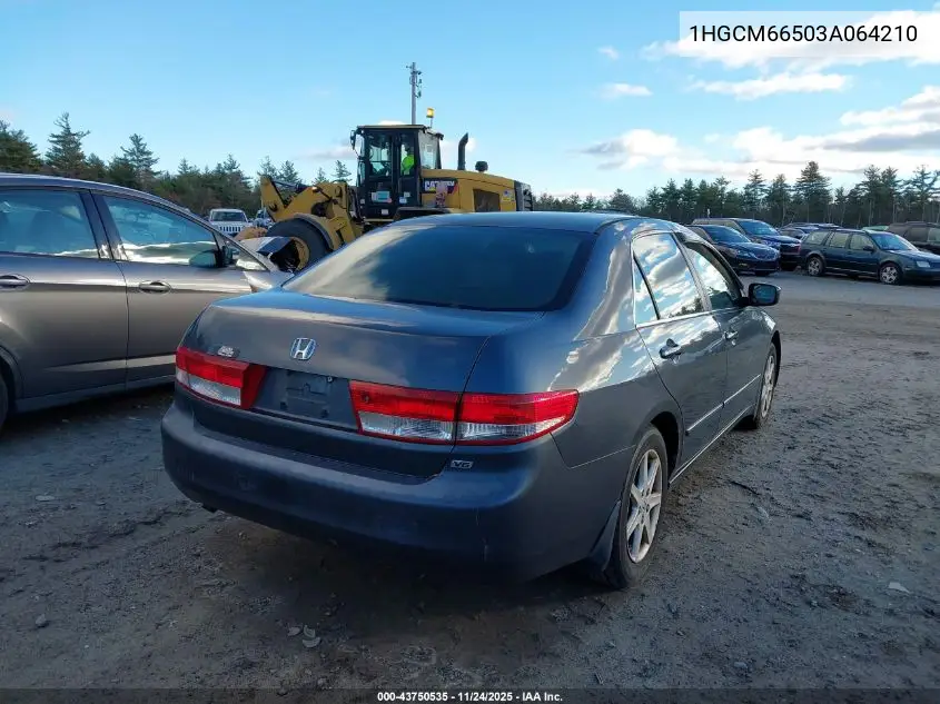 1HGCM66503A064210 2003 Honda Accord 3.0 Ex
