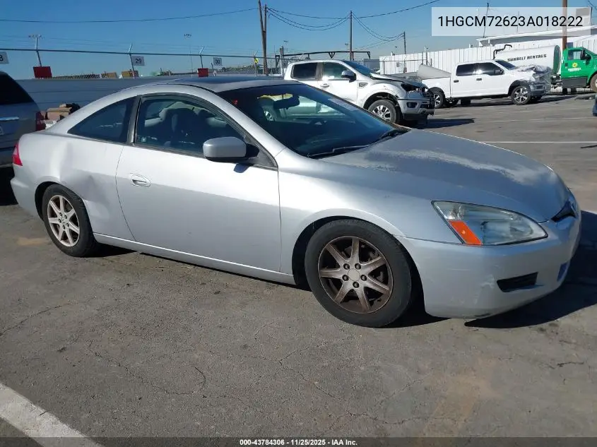 1HGCM72623A018222 2003 Honda Accord 2.4 Ex