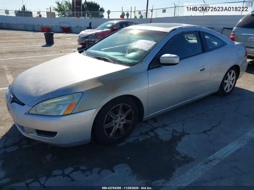 1HGCM72623A018222 2003 Honda Accord 2.4 Ex