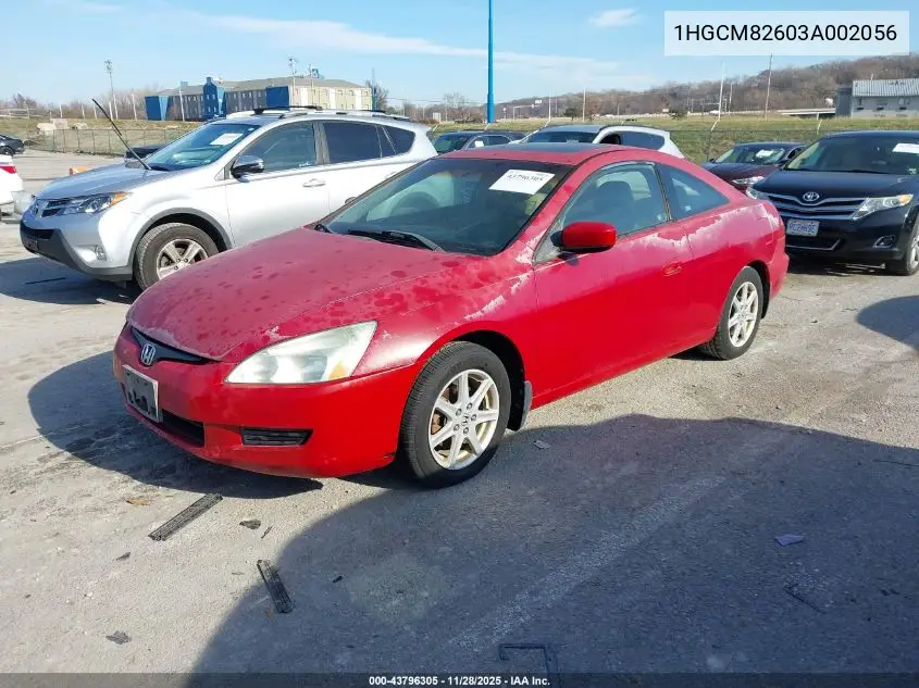 1HGCM82603A002056 2003 Honda Accord 3.0 Ex