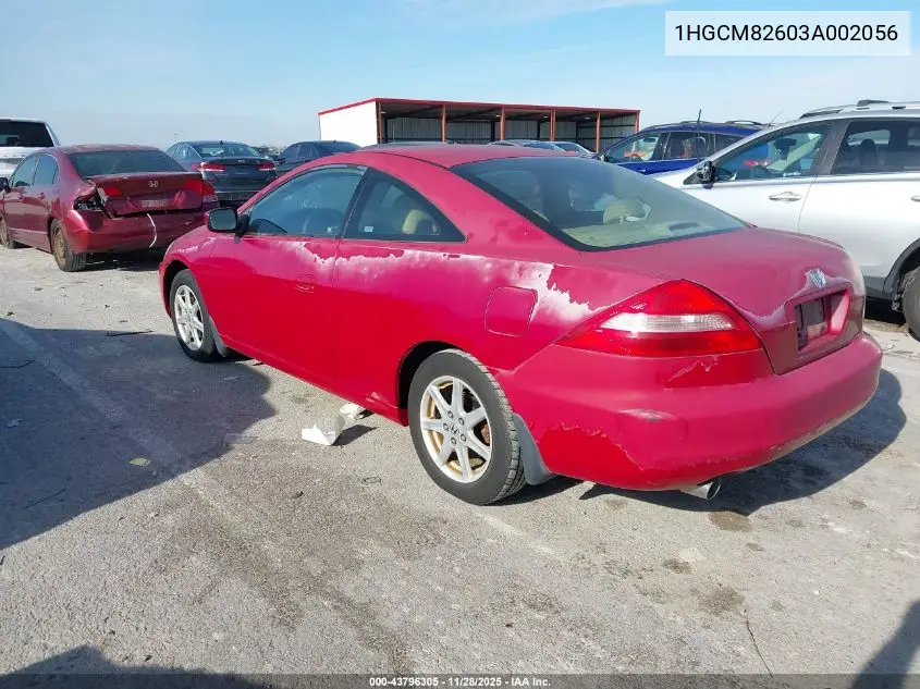 1HGCM82603A002056 2003 Honda Accord 3.0 Ex