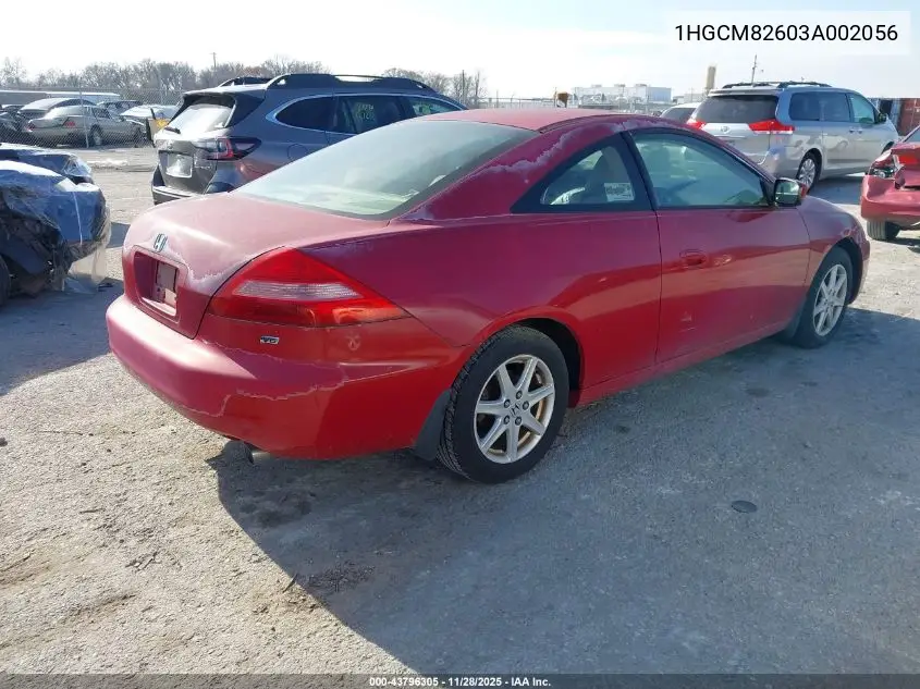 1HGCM82603A002056 2003 Honda Accord 3.0 Ex