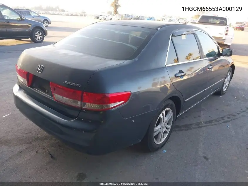 1HGCM66553A000129 2003 Honda Accord 3.0 Ex