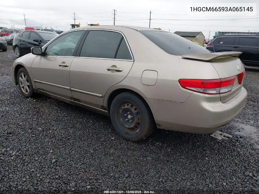 1HGCM66593A065145 2003 Honda Accord 3.0 Ex