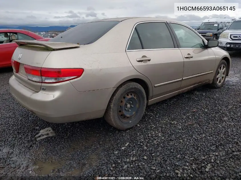 1HGCM66593A065145 2003 Honda Accord 3.0 Ex