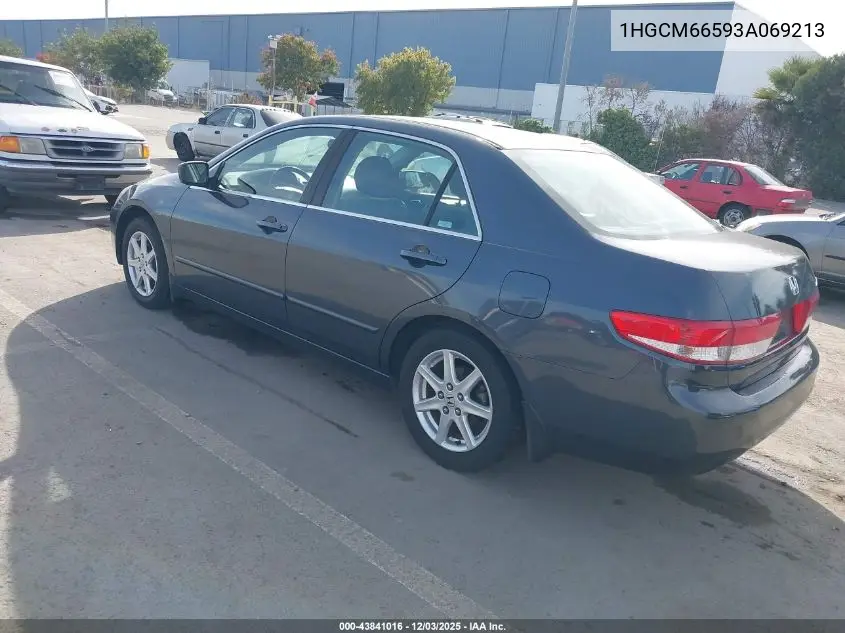 1HGCM66593A069213 2003 Honda Accord 3.0 Ex