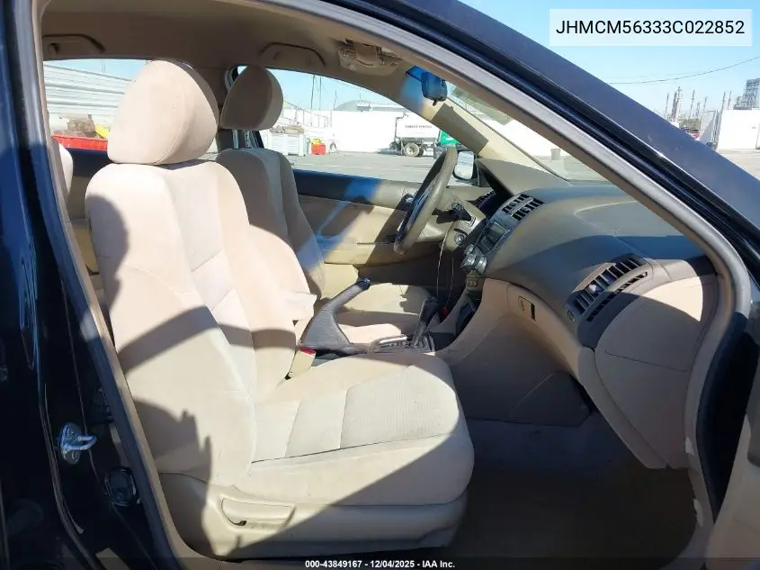 JHMCM56333C022852 2003 Honda Accord 2.4 Lx