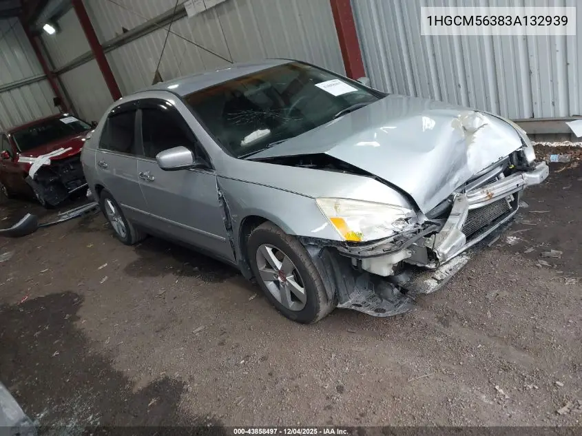 1HGCM56383A132939 2003 Honda Accord 2.4 Lx