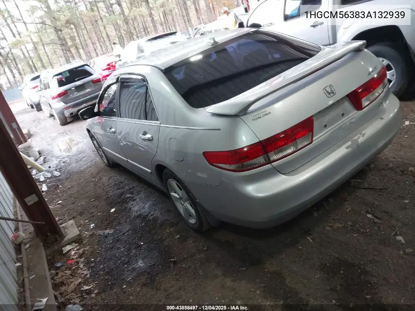 1HGCM56383A132939 2003 Honda Accord 2.4 Lx
