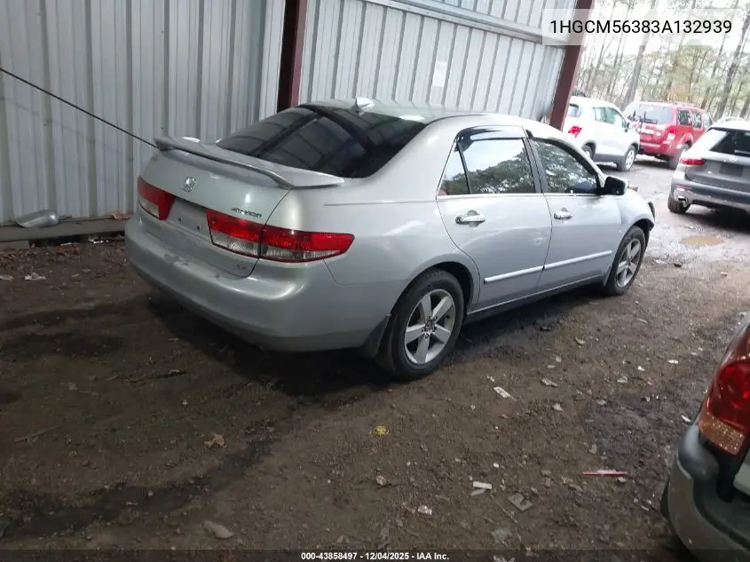 1HGCM56383A132939 2003 Honda Accord 2.4 Lx
