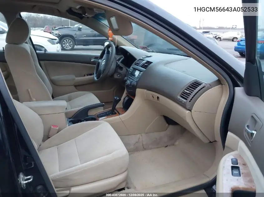 1HGCM56643A052533 2003 Honda Accord 2.4 Ex
