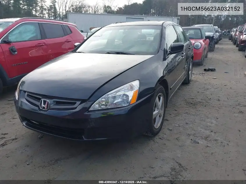 1HGCM56623A032152 2003 Honda Accord Ex