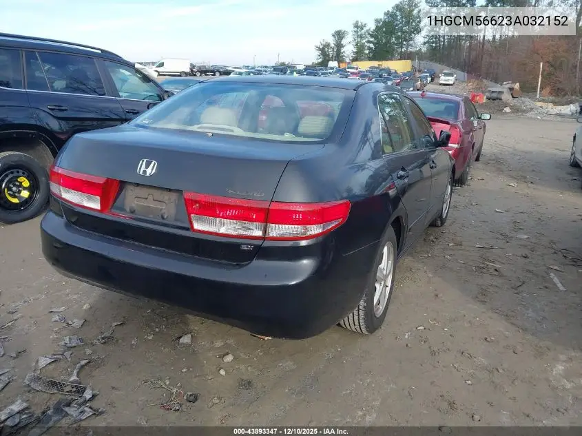 1HGCM56623A032152 2003 Honda Accord Ex