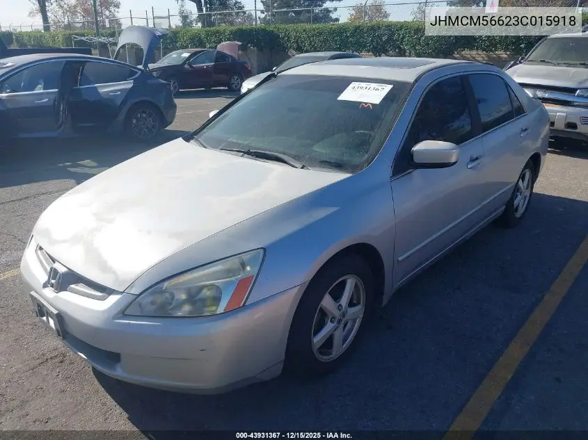 JHMCM56623C015918 2003 Honda Accord 2.4 Ex
