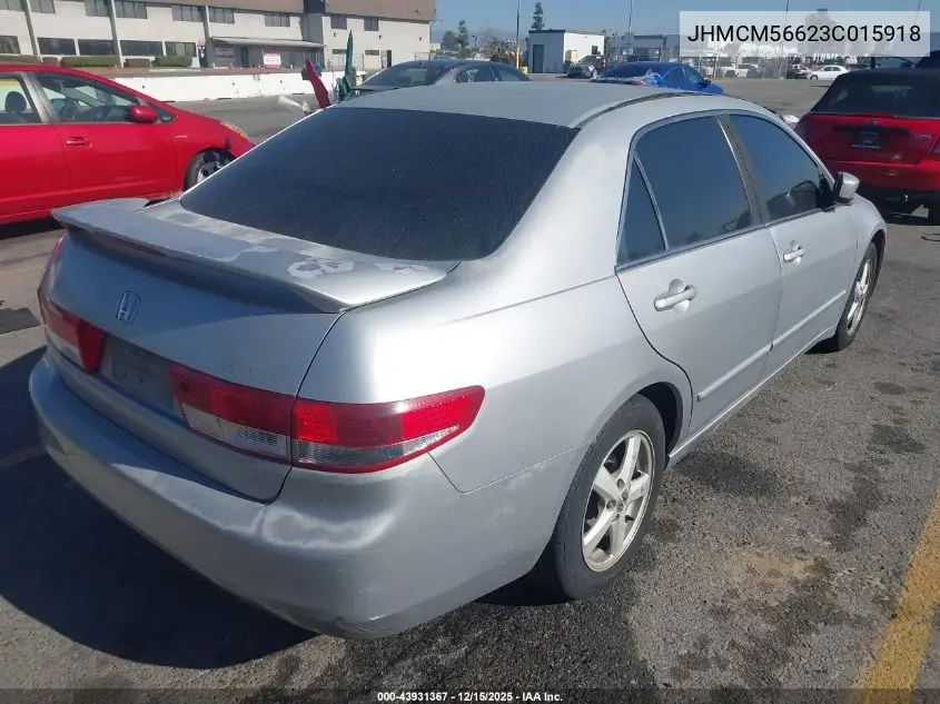JHMCM56623C015918 2003 Honda Accord 2.4 Ex