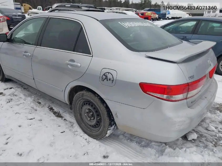 1HGCM56483A071360 2003 Honda Accord 2.4 Lx