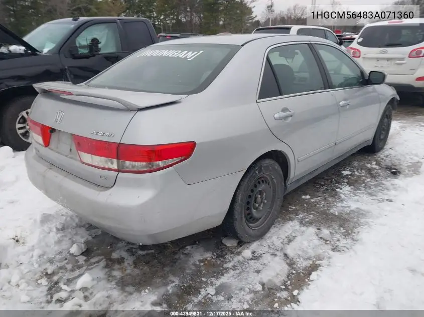 1HGCM56483A071360 2003 Honda Accord 2.4 Lx