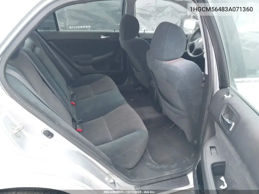 1HGCM56483A071360 2003 Honda Accord 2.4 Lx