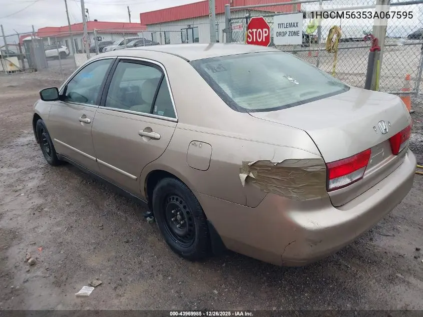 1HGCM56353A067595 2003 Honda Accord 2.4 Lx