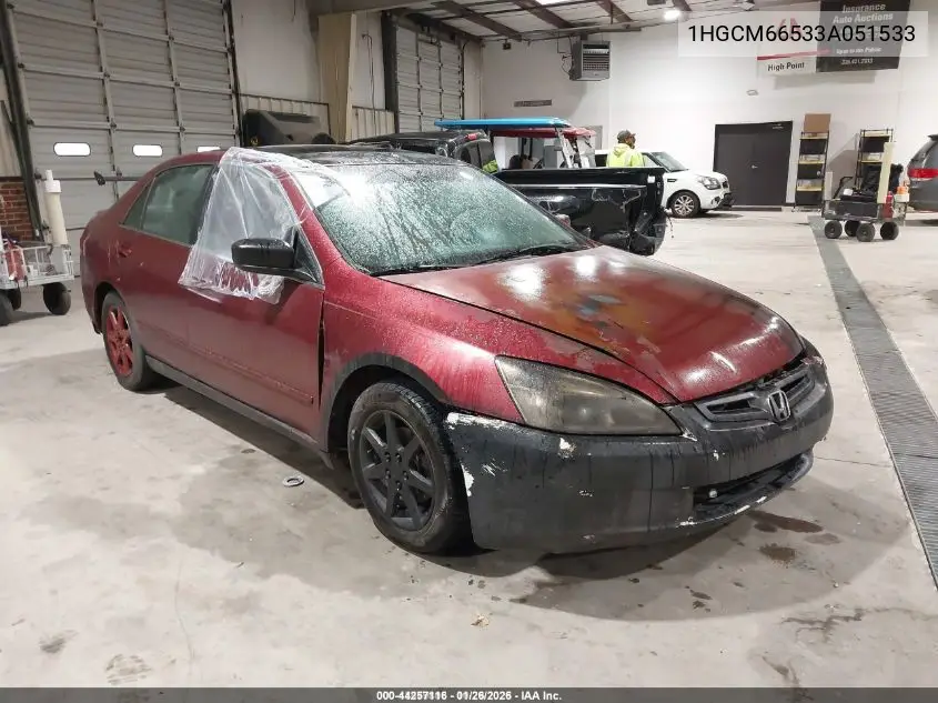 1HGCM66533A051533 2003 Honda Accord 3.0 Ex
