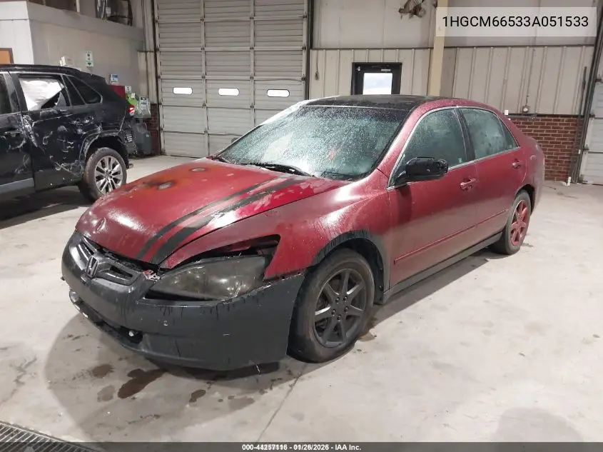 1HGCM66533A051533 2003 Honda Accord 3.0 Ex