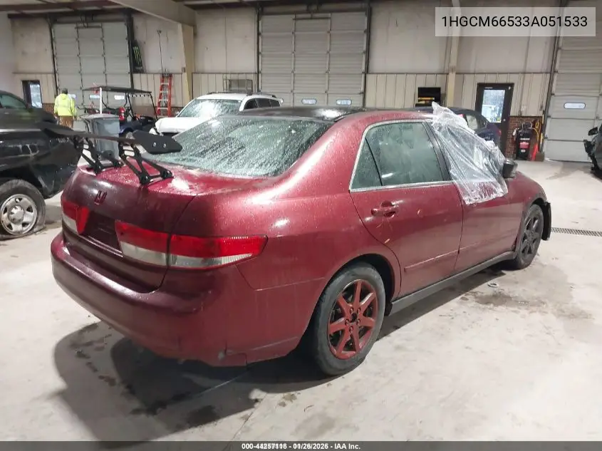 1HGCM66533A051533 2003 Honda Accord 3.0 Ex