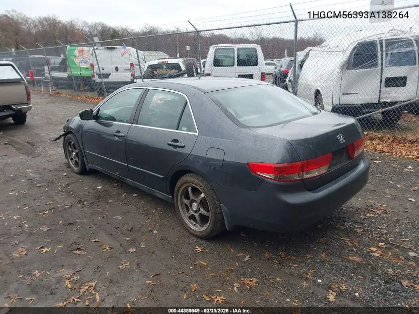 1HGCM56393A138264 2003 Honda Accord 2.4 Lx