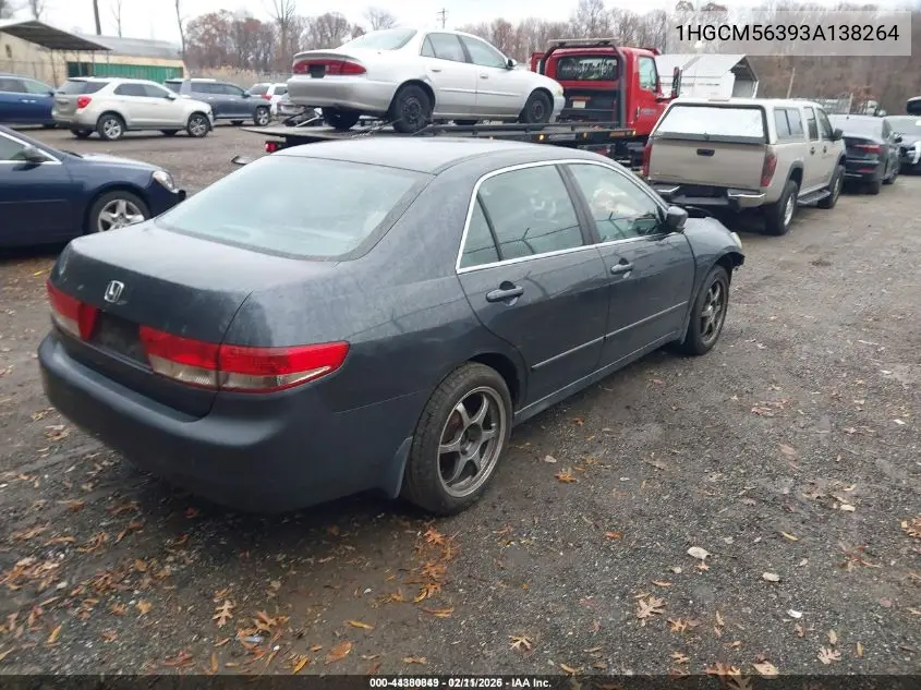 1HGCM56393A138264 2003 Honda Accord 2.4 Lx
