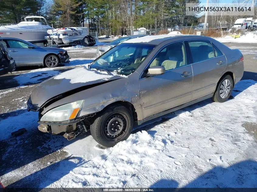 1HGCM563X3A116614 2003 Honda Accord 2.4 Lx