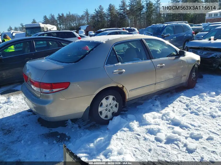 1HGCM563X3A116614 2003 Honda Accord 2.4 Lx