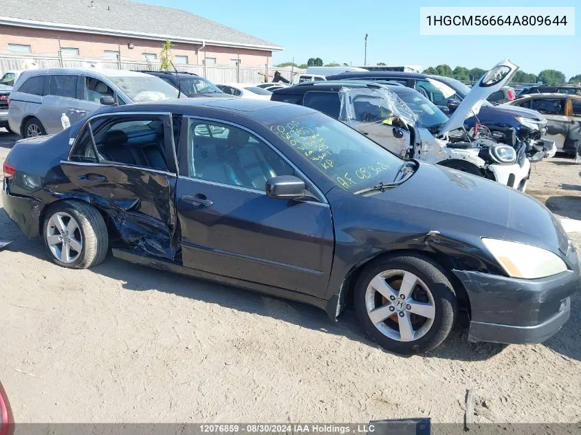 2004 Honda Accord Sdn VIN: 1HGCM56664A809644 Lot: 12076859