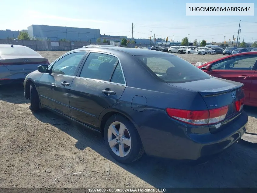 2004 Honda Accord Sdn VIN: 1HGCM56664A809644 Lot: 12076859