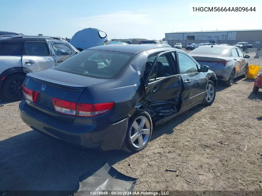 2004 Honda Accord Sdn VIN: 1HGCM56664A809644 Lot: 12076859