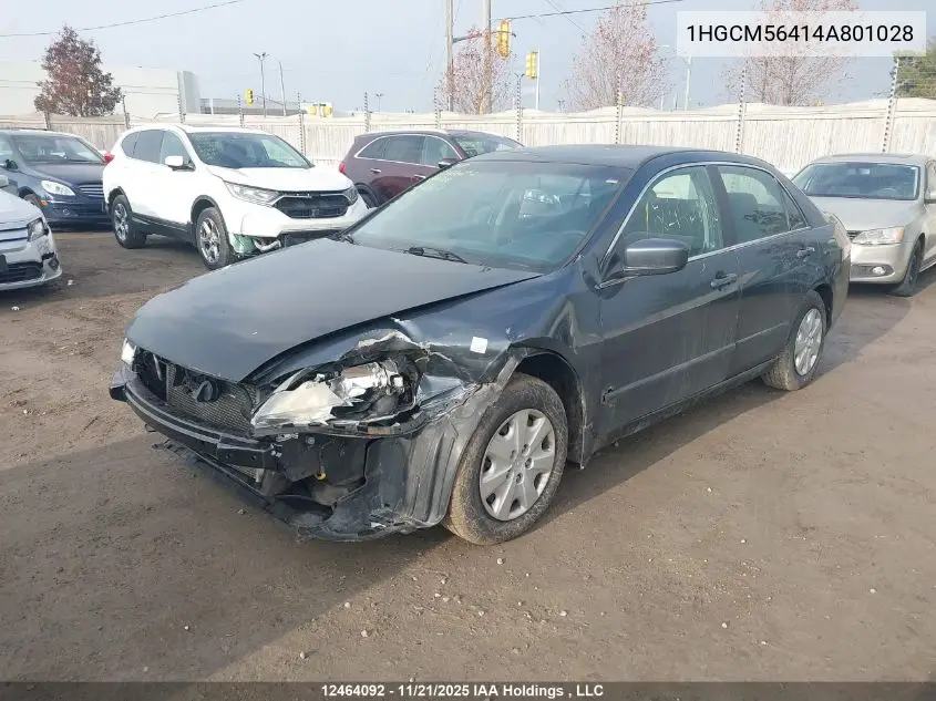1HGCM56414A801028 2004 Honda Accord Lx-G
