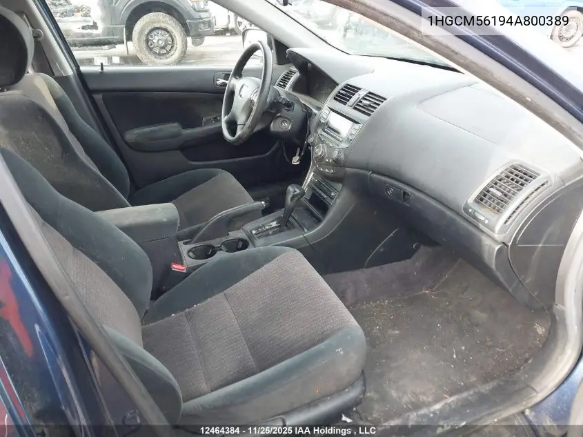 1HGCM56194A800389 2004 Honda Accord Dx