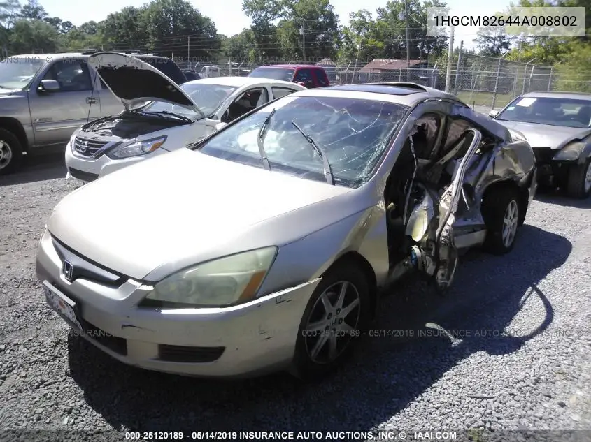 1HGCM82644A008802 2004 Honda Accord 3.0 Ex
