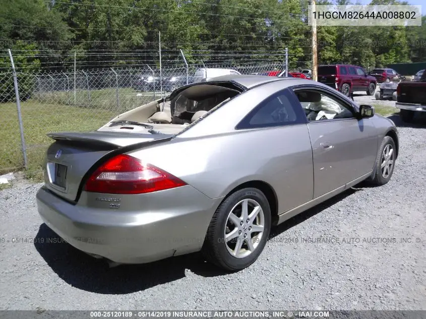 1HGCM82644A008802 2004 Honda Accord 3.0 Ex