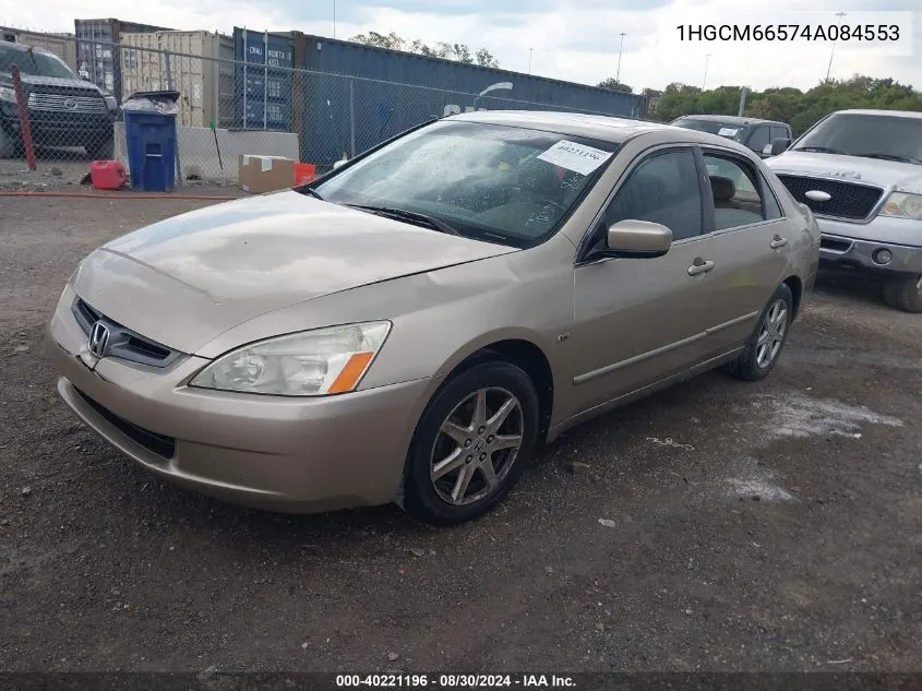 2004 Honda Accord 3.0 Ex VIN: 1HGCM66574A084553 Lot: 40221196