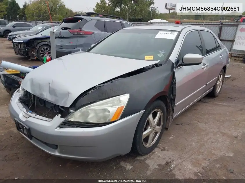 JHMCM56854C002681 2004 Honda Accord 2.4 Ex