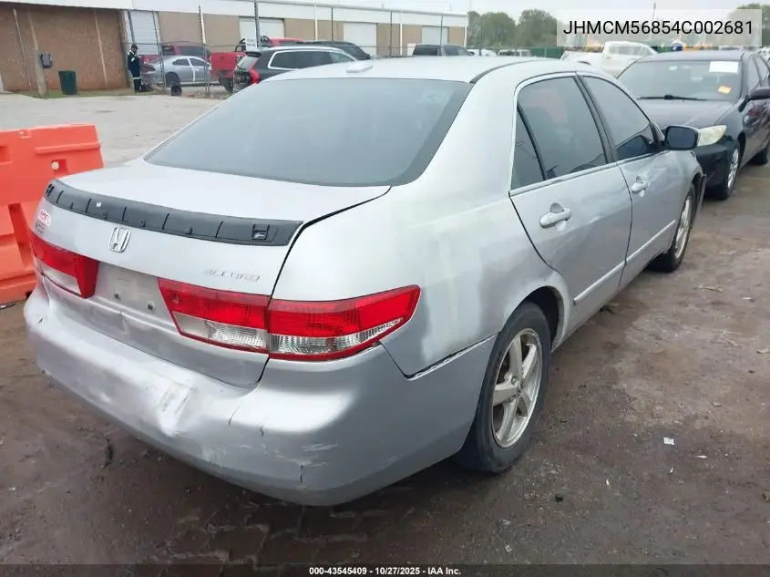 JHMCM56854C002681 2004 Honda Accord 2.4 Ex