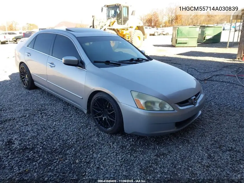 1HGCM55714A030839 2004 Honda Accord 2.4 Ex