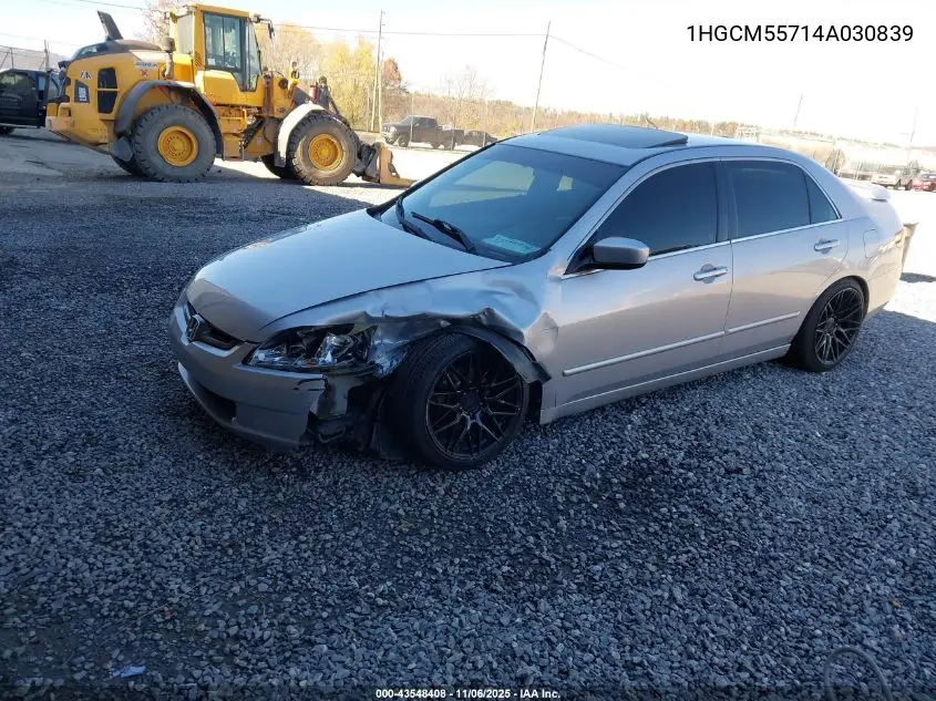 1HGCM55714A030839 2004 Honda Accord 2.4 Ex