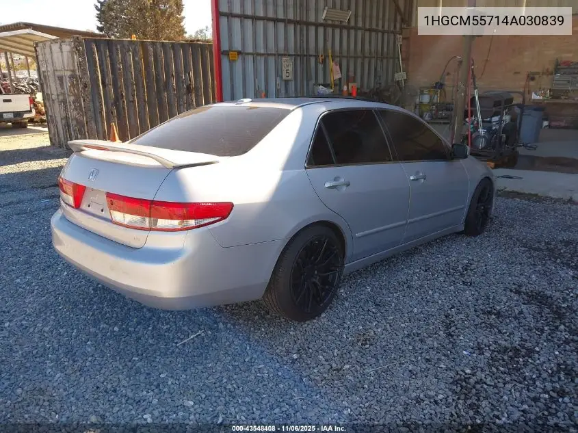 1HGCM55714A030839 2004 Honda Accord 2.4 Ex