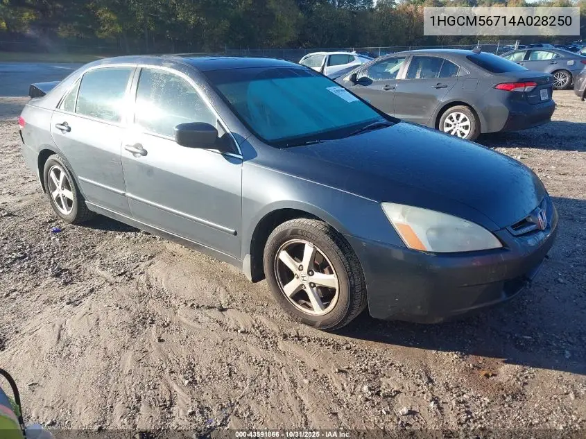 1HGCM56714A028250 2004 Honda Accord 2.4 Ex