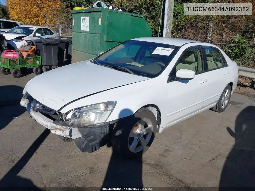 1HGCM66344A092382 2004 Honda Accord 3.0 Lx